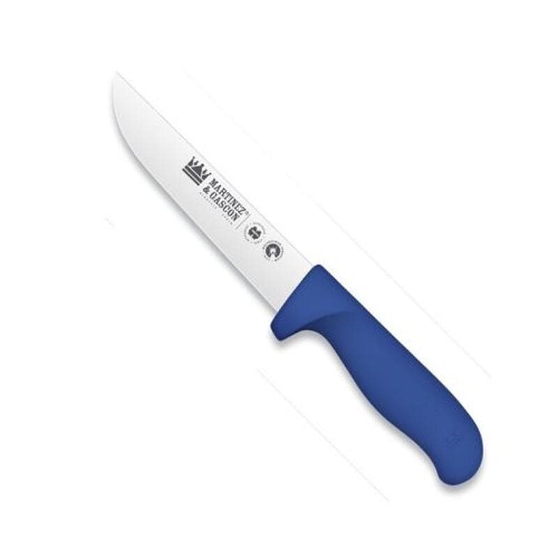 Cuchillo carnicero mango inyectado serie Atenas, mango azul