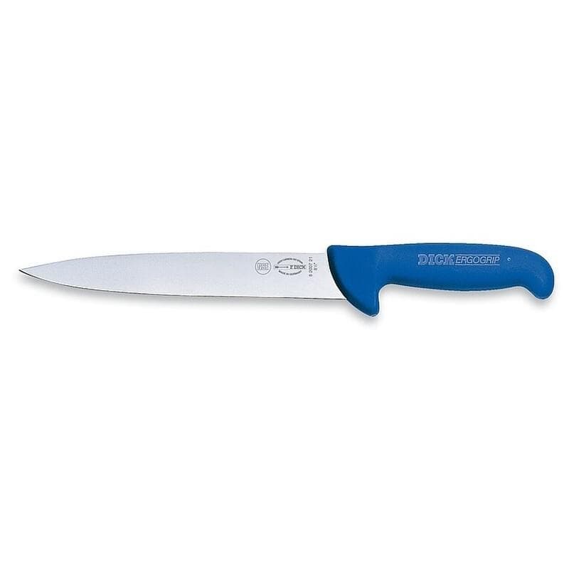 Cuchillo sangrado ErgoGrip 21 cm, mango azul