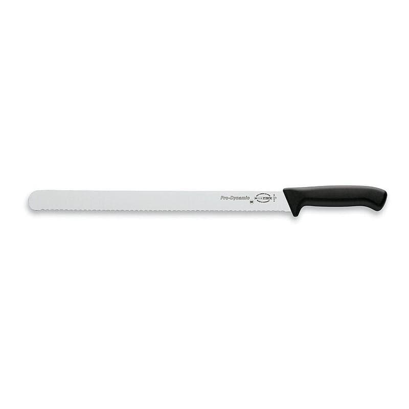 Cuchillo para fiambre filo ondulado 40 cm, mango negro
