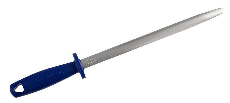Chaira ovalada inox 30 cm, mango azul