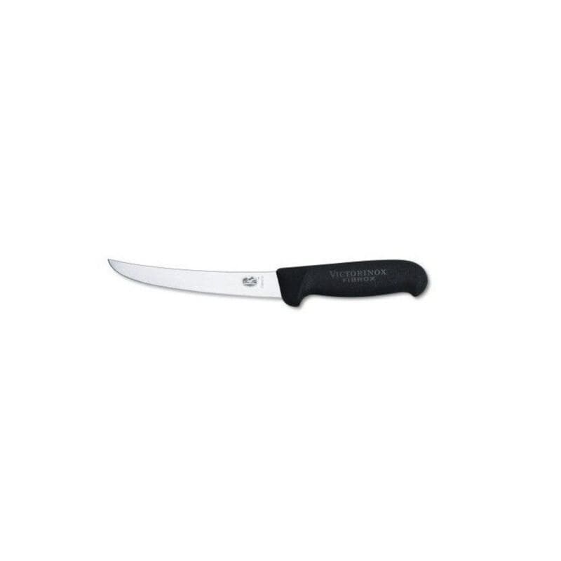 Cuchillo deshuesar rígido curvo 15 cm, mango negro